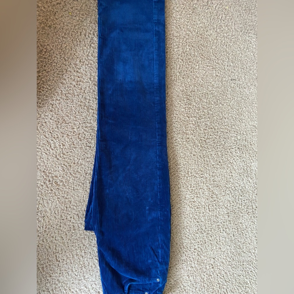 Cordaroy Blue jeans High rise Straight leg ankle